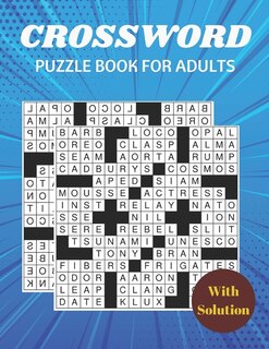 Front cover_CROSSWORD PUZZLE BOOK FOR ADULTS With Solution