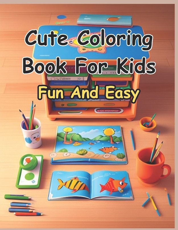 Cute coloring book for kids: 30 coloring image, Easy coloring, Fun activities