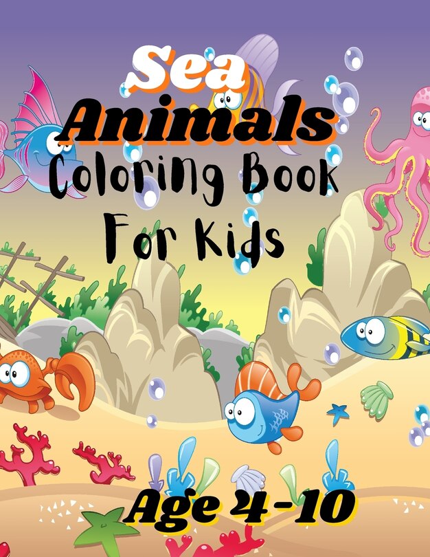 Front cover_Sea Animals Coloring Book For Kids