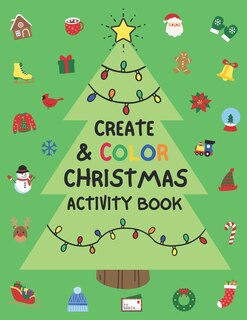 Front cover_Create & Color Christmas Activity Book