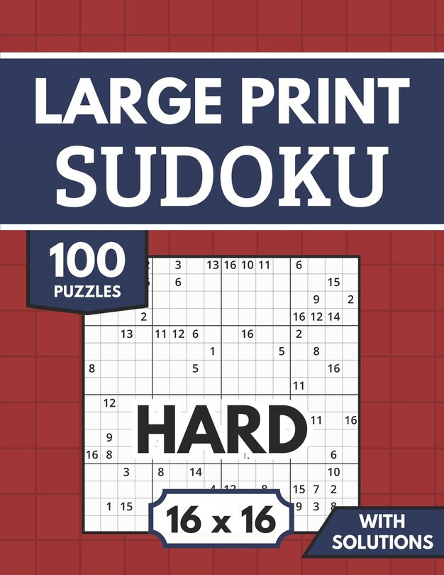 Front cover_Sudoku 16x16 Large Print with Solutions