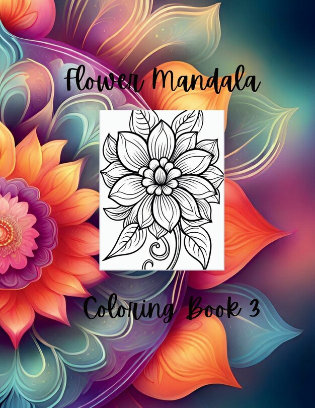 Front cover_Beautiful Flower Mandala Coloring Book 3