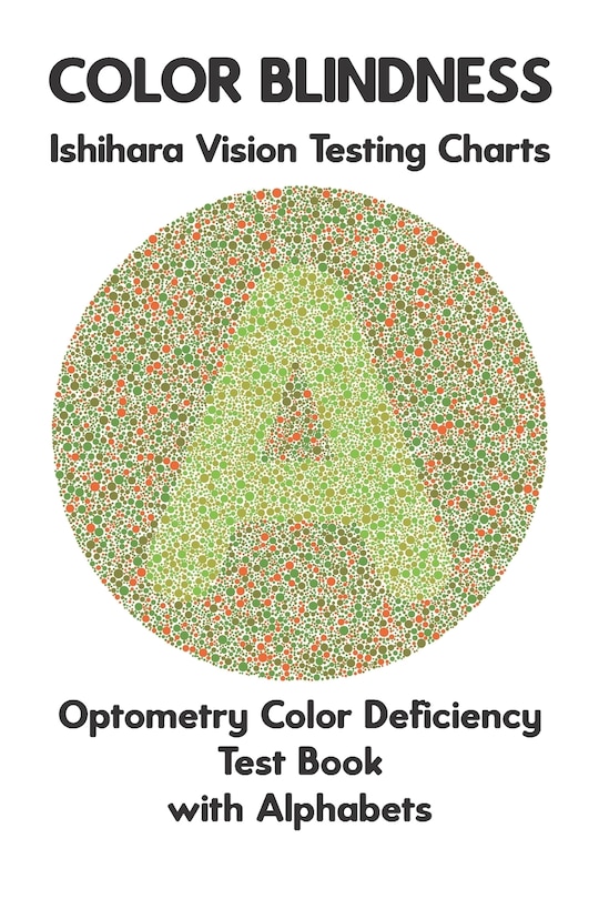 Front cover_Color Blindness Ishihara Vision Testing Charts Optometry Color Deficiency Test Book With Alphabets