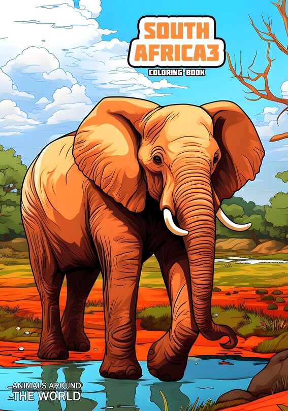 Animals around the world - South Africa 3: Coloring Book