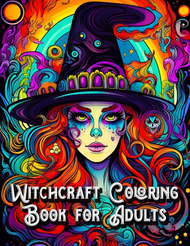 Front cover_Witchcraft Coloring Book for Adults
