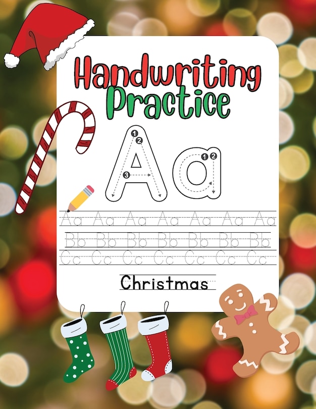 Front cover_Handwriting Practice For Kids - Christmas