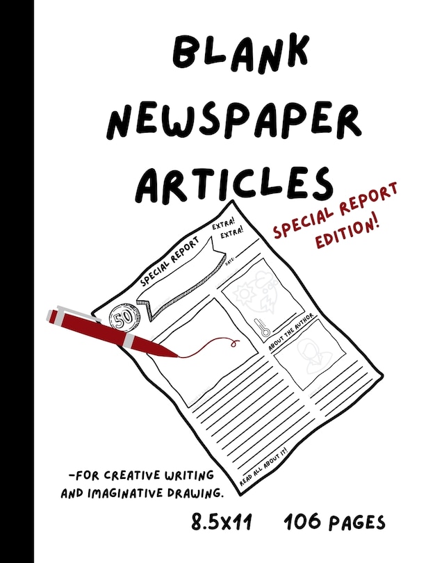 Couverture_Blank Newspaper Articles for Creative Writing and Imaginative Drawing