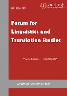 Couverture_Forum for Linguistics and Translation Studies Issue I