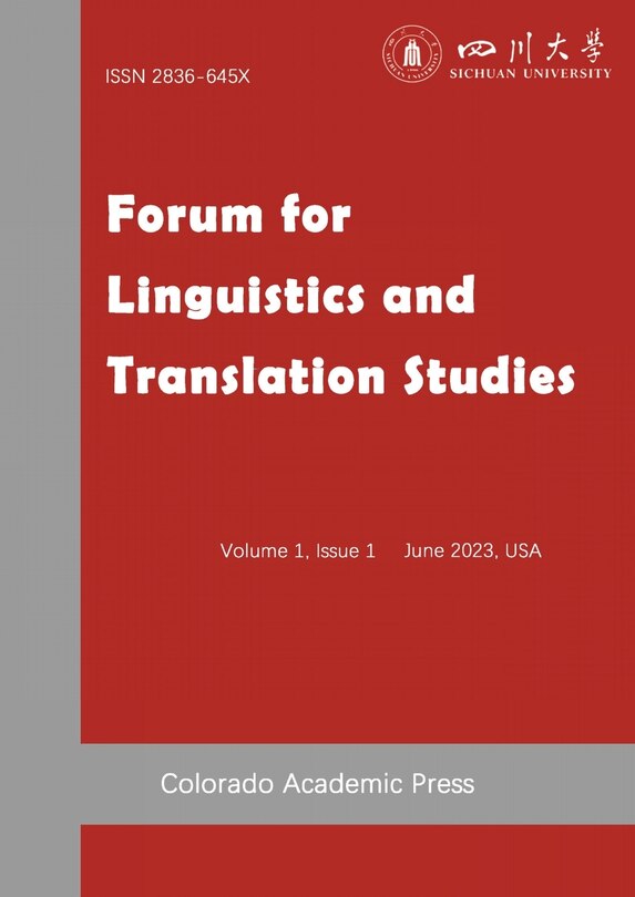 Couverture_Forum for Linguistics and Translation Studies Issue I
