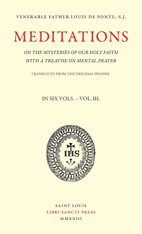 Couverture_Meditations on the Mysteries of Our Holy Faith - Volume 3