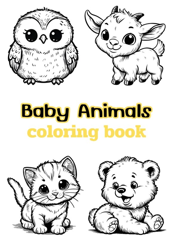 Front cover_Baby Animals coloring book