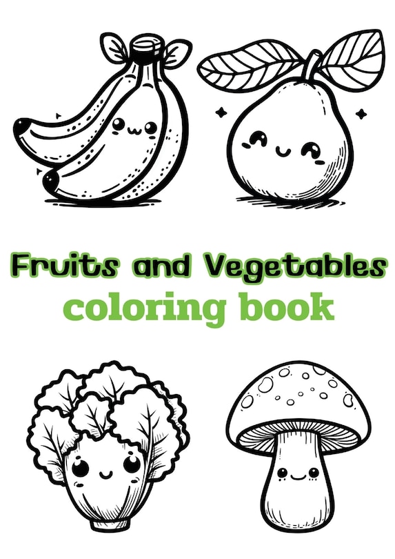 Couverture_Fruits and Vegetables coloring book