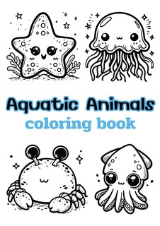 Front cover_Aquatic Animals coloring book