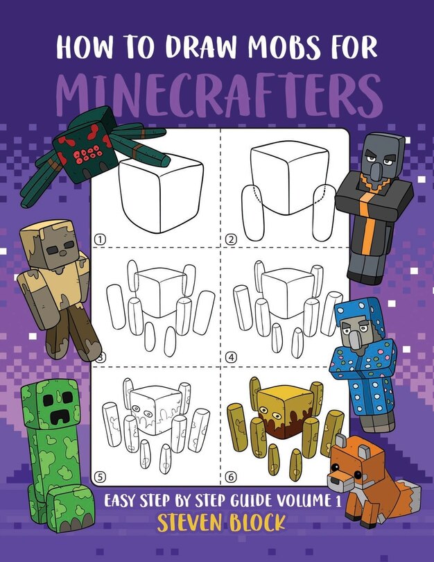 Front cover_How to Draw Mobs for Minecrafters