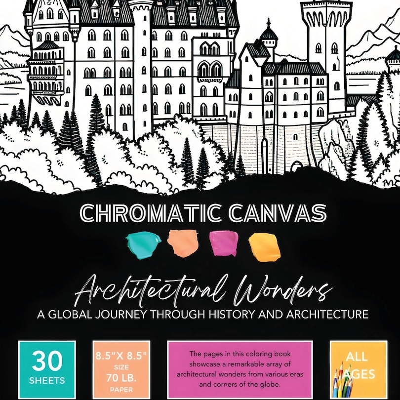 Front cover_Architectural Wonders of the World Coloring Book