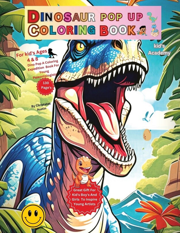 Front cover_Dinosaur Pop Up Coloring Book.