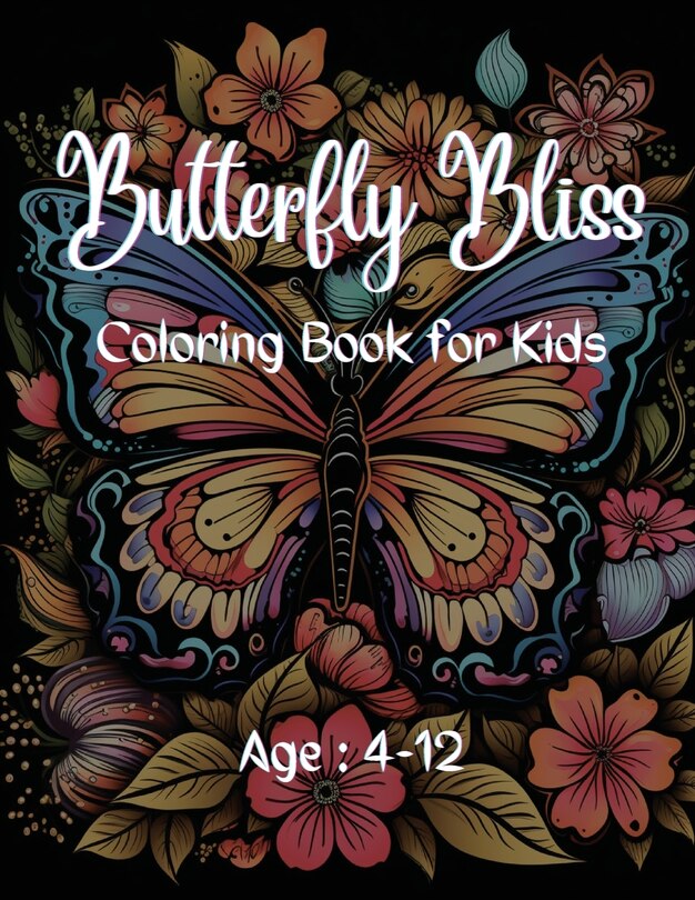 Front cover_Butterfly Bliss Coloring Book for Kids