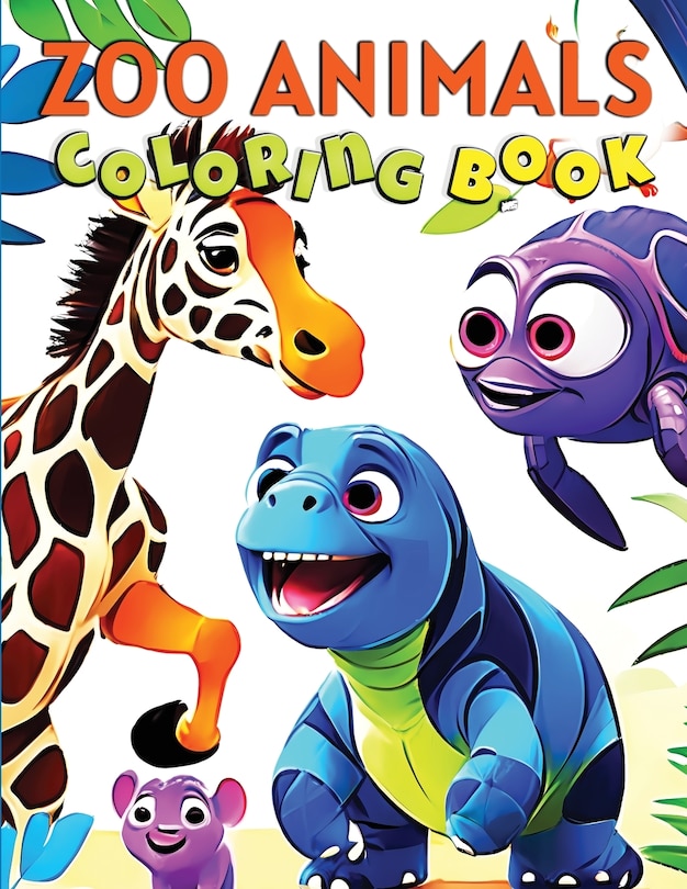 Front cover_ZOO Animals Coloring Book for Kids