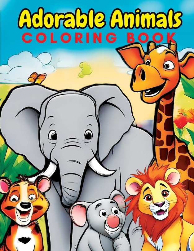 Couverture_Adorable Animals Coloring Book for Kids