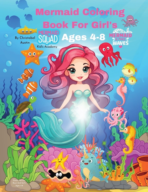 Couverture_Mermaid Coloring Book For Girls Ages 4-8