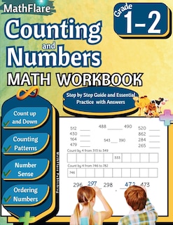 Front cover_Counting and Numbers Math Workbook 1st and 2nd Grade