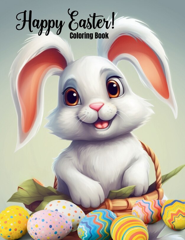 Front cover_Happy Easter Coloring Book for Kids