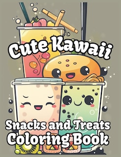 Front cover_Cute Kawaii Snacks and Treats Coloring Book