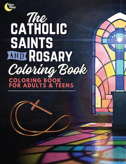 Front cover_Catholic Saints and Rosary Coloring Book for Adults and Teens