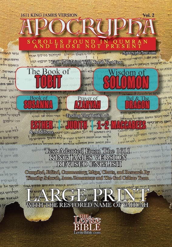 Front cover_Apocrypha Scrolls Found In Qumran And Those Not Present Vol. 2