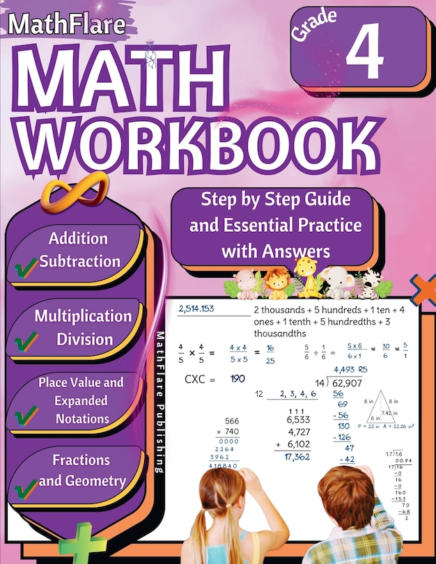 Mathflare - Math Workbook 4th Grade: Math Workbook Grade 4: Addition ...