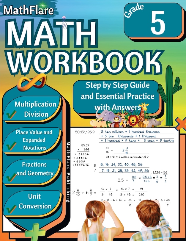Front cover_MathFlare - Math Workbook 5th Grade
