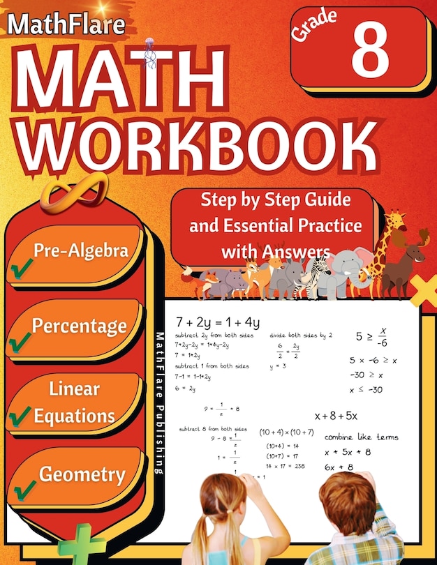 Couverture_MathFlare - Math Workbook 8th Grade