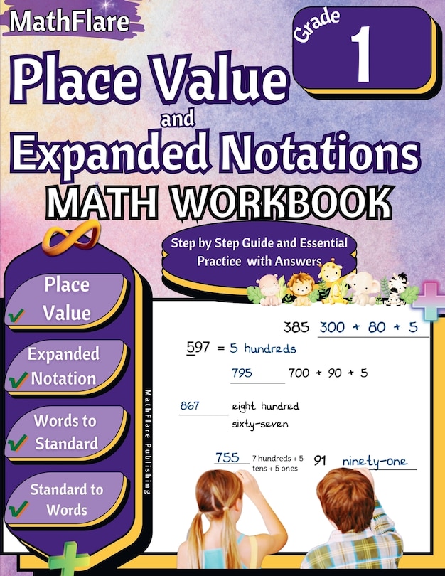 Couverture_Place Value and Expanded Notations Math Workbook 1st Grade
