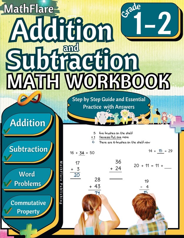 Addition And Subtraction Math Workbook 1st And 2nd Grade: Word Problems ...