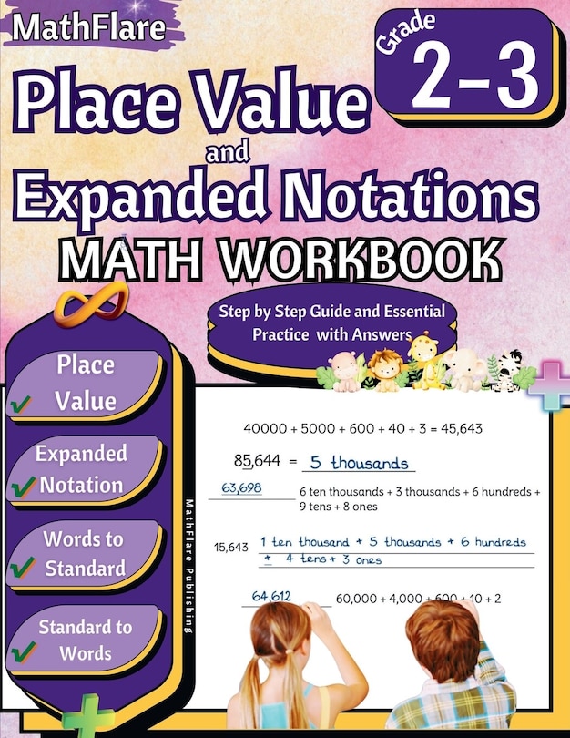 Couverture_Place Value and Expanded Notations Math Workbook 2nd and 3rd Grade