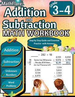 Couverture_Addition and Subtraction Math Workbook 3rd and 4th Grade