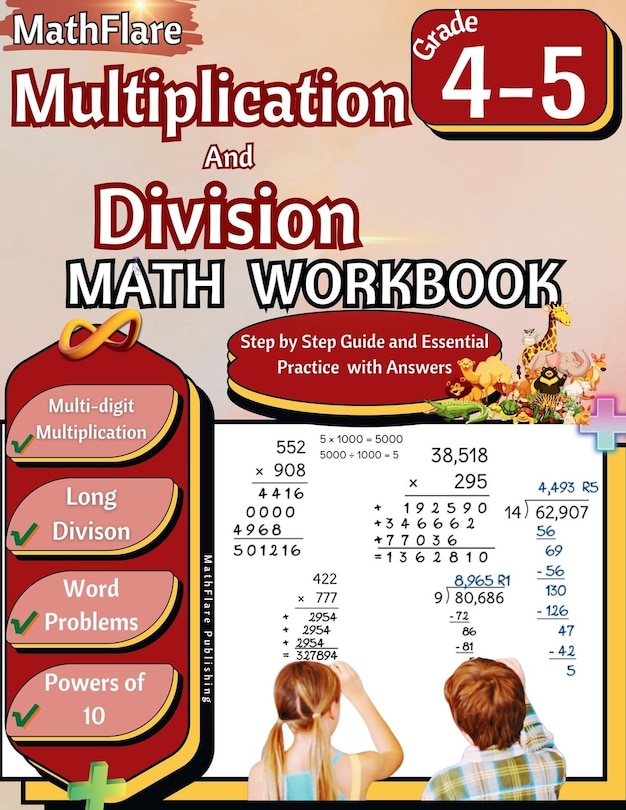 Couverture_Multiplication and Division Math Workbook 4th and 5th Grade