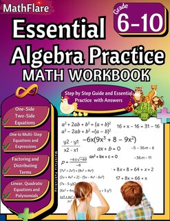 Couverture_Essential Algebra Practice Workbook 7th to 10th Grade