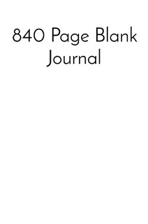 Front cover_840 Page Blank Journal