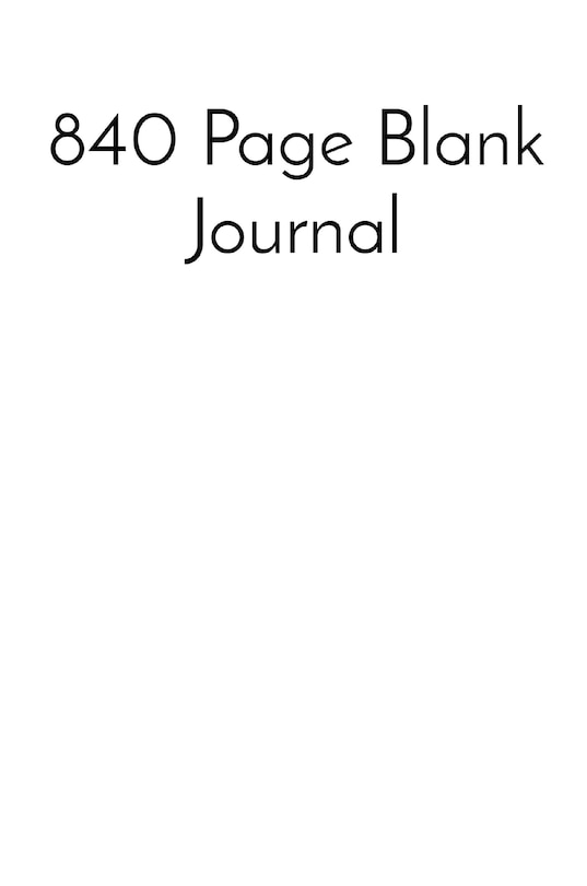 Front cover_840 Page Blank Journal