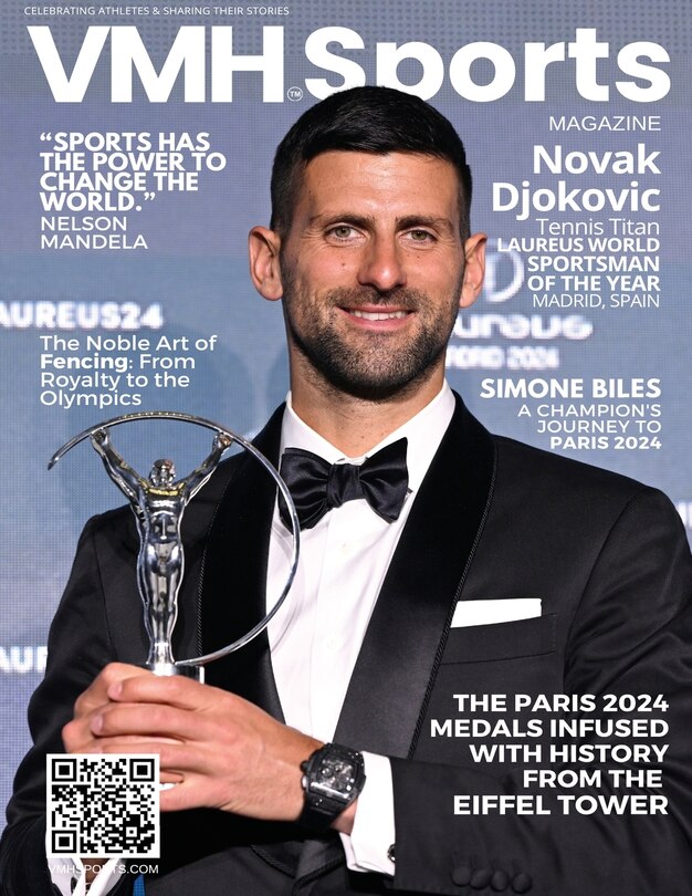 Front cover_VMH Sports - Novak Djokovic World Champion, Olympian, and the Paris 2024 Medals Infused with the Eiffel Tower