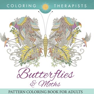 Front cover_Butterflies & Moths Pattern Coloring Book For Adults