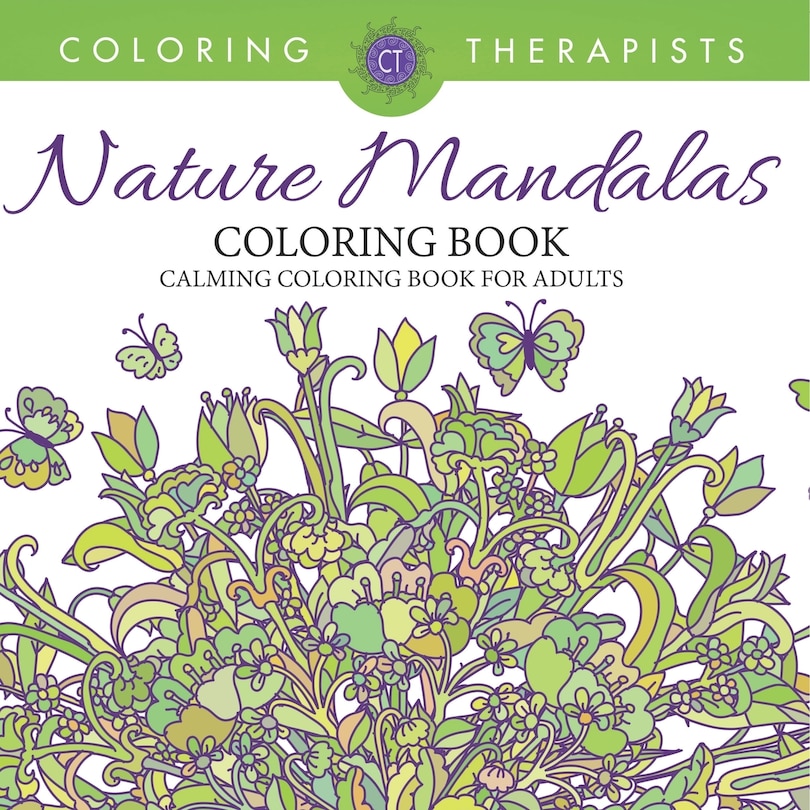Front cover_Nature Mandalas Coloring Book - Calming Coloring Book For Adults