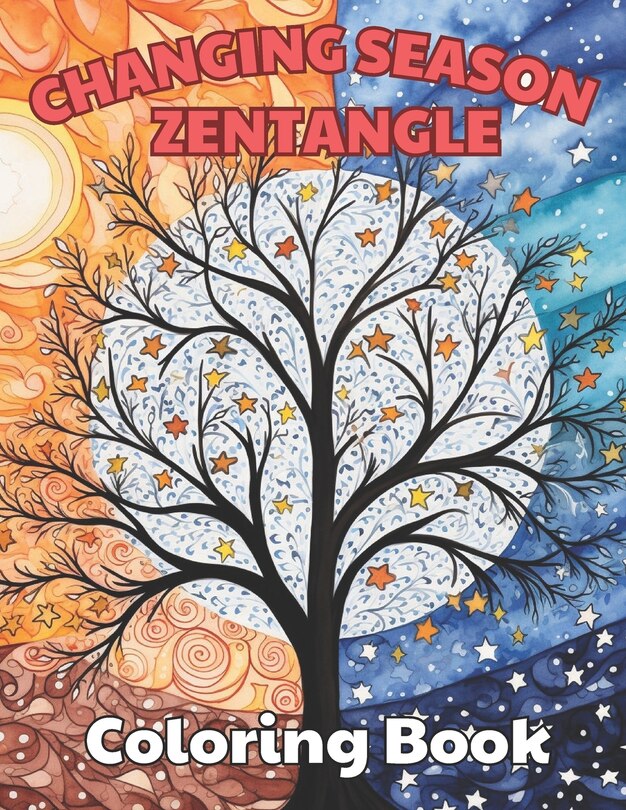 Front cover_Changing Season Zentangle Coloring Book