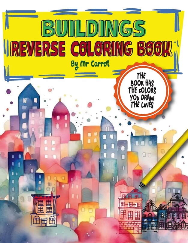 Front cover_Buildings Reverse Coloring Book