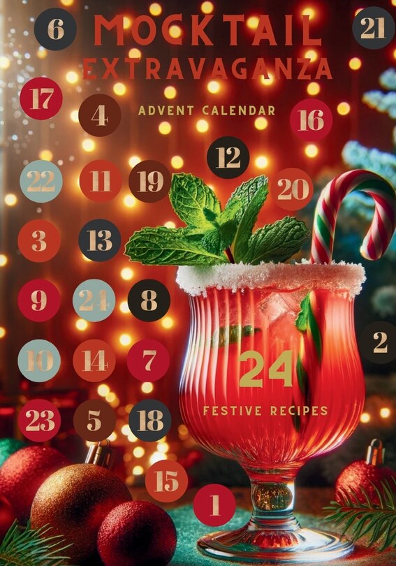 Front cover_Mocktail Extravaganza Advent Calendar - 24 Festive Recipes