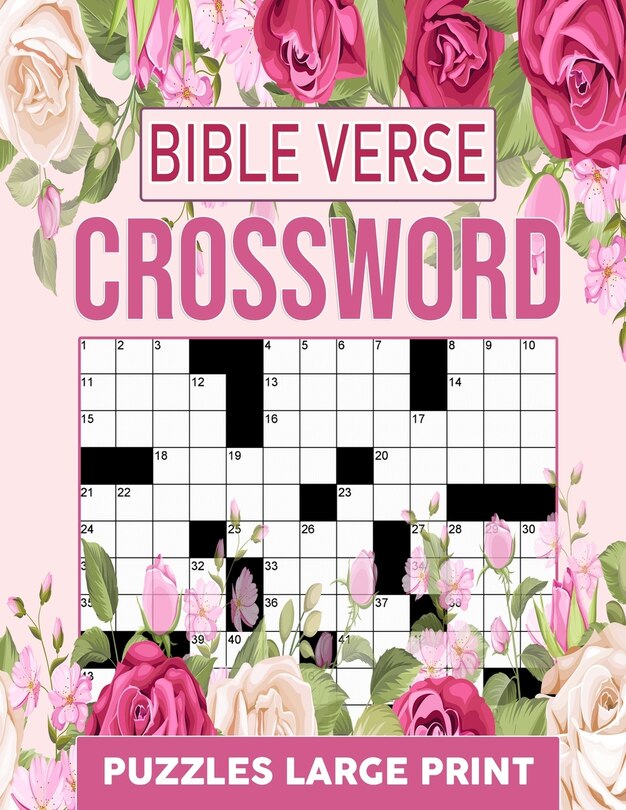 Front cover_Bible Verse Crossword Puzzles Large Print