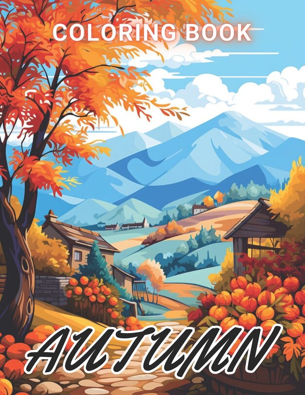 Front cover_Autumn Coloring Book for Adults