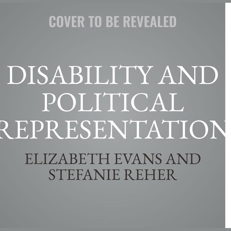 Front cover_Disability and Political Representation