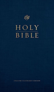 Front cover_ESV Church Bible, Large Print (Hardcover, Blue)